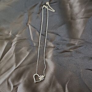 Elegant Silver Heart Necklace